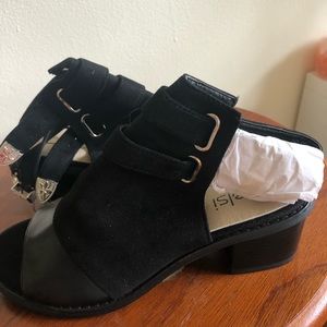 Black silver detailed shoes